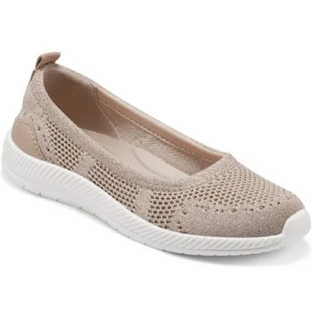 Easy Spirit Pink Gold Knit Comfort Loafers